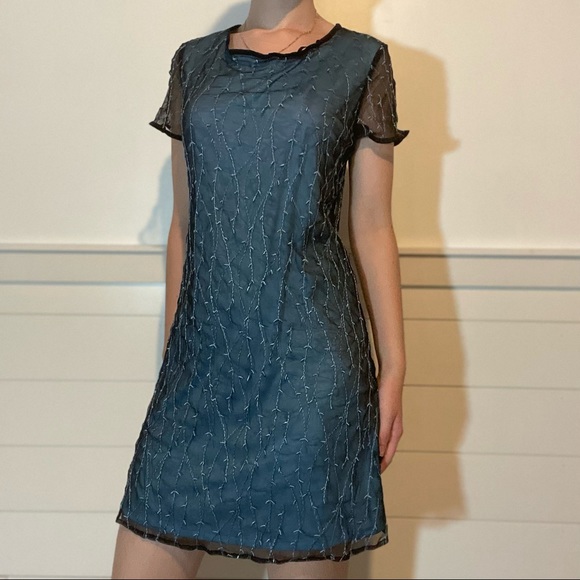 Fairycore tulle embroidered mini dress - Picture 2 of 8